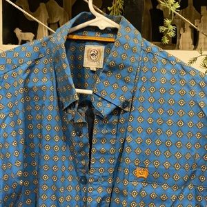Men’s cinch blue gold western shirt